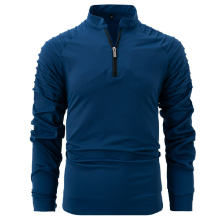 Men’s Warm Long-Sleeve Pullover, Half-Zip