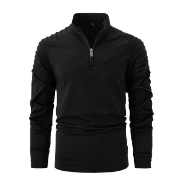 Men’s Warm Long-Sleeve Pullover, Half-Zip