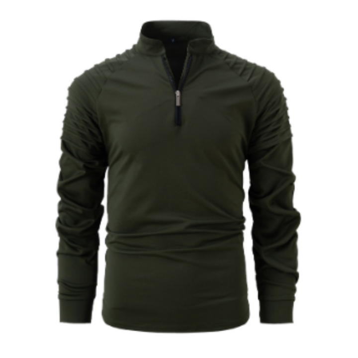 Men’s Warm Long-Sleeve Pullover, Half-Zip