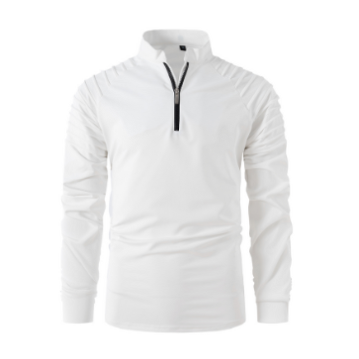 Men’s Warm Long-Sleeve Pullover, Half-Zip