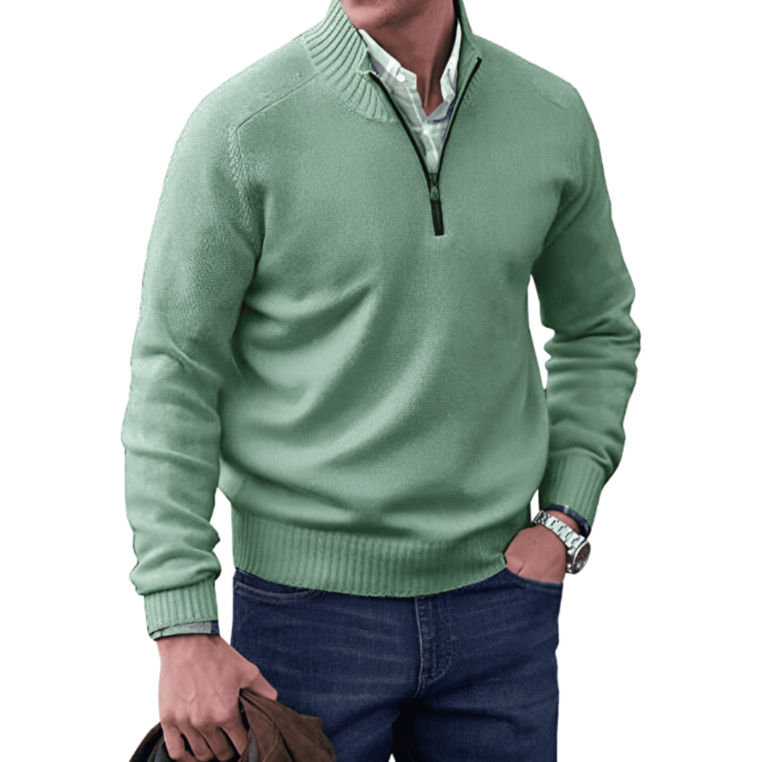 Marvin™ Cashmere Quarter Zip Sweater Cairns Closet