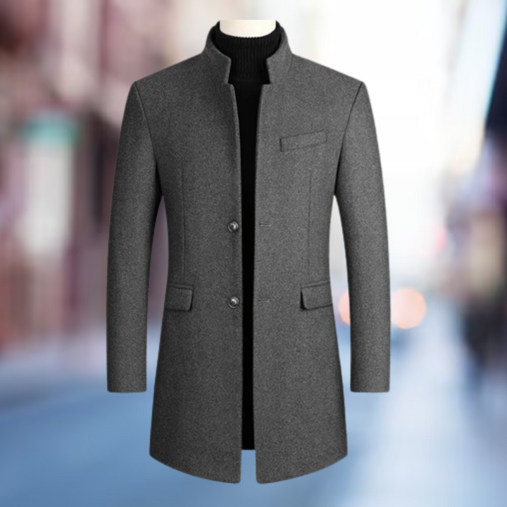 Men's Classic Long Winter Coat, Timeless Design