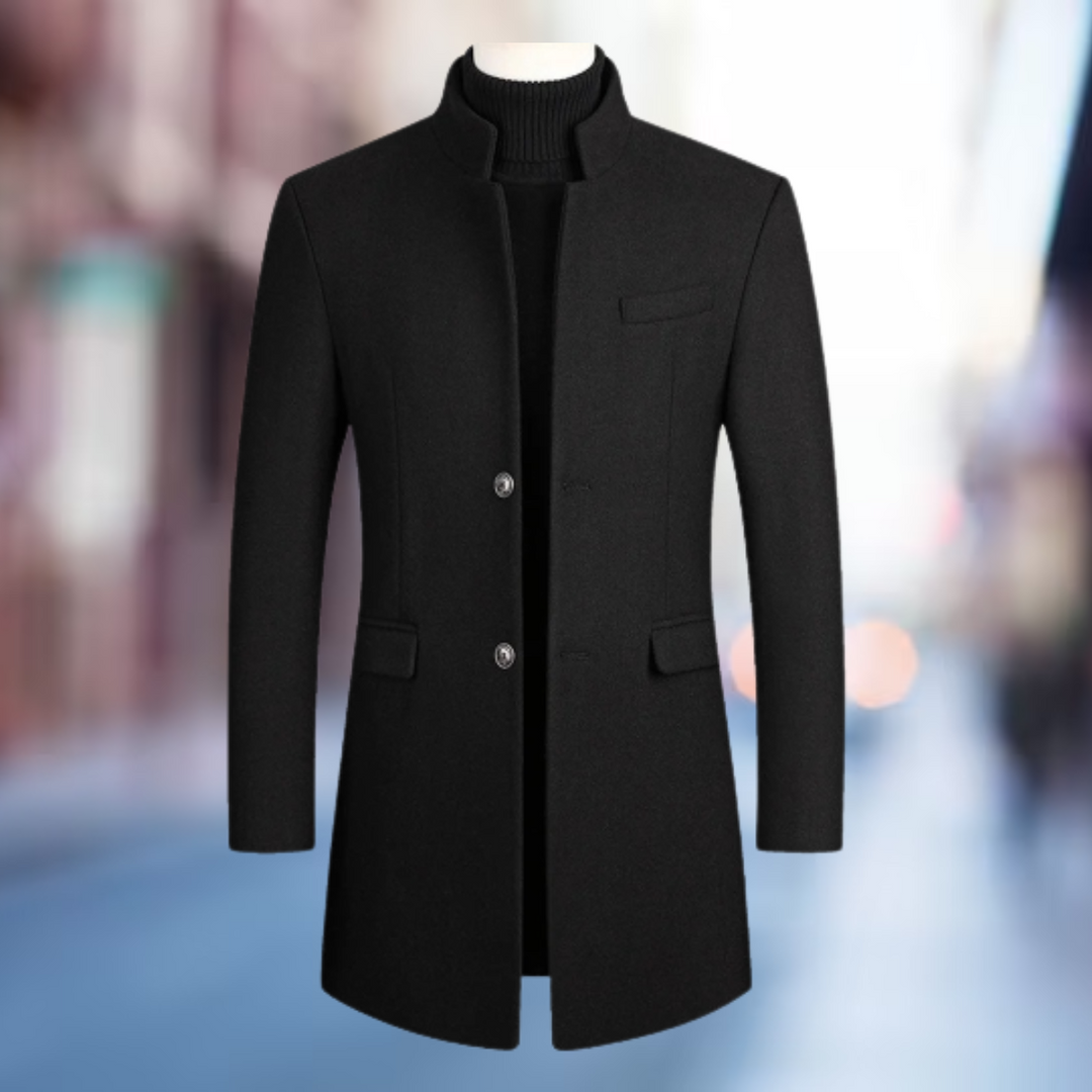 Men's Classic Long Winter Coat, Timeless Design