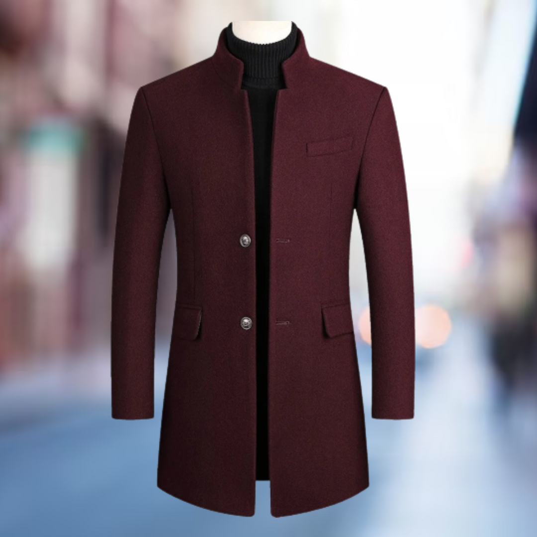 Men's Classic Long Winter Coat, Timeless Design