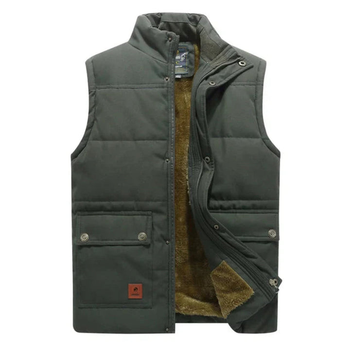 Warm Sleeveless Winter Vest, Functional Front Pockets