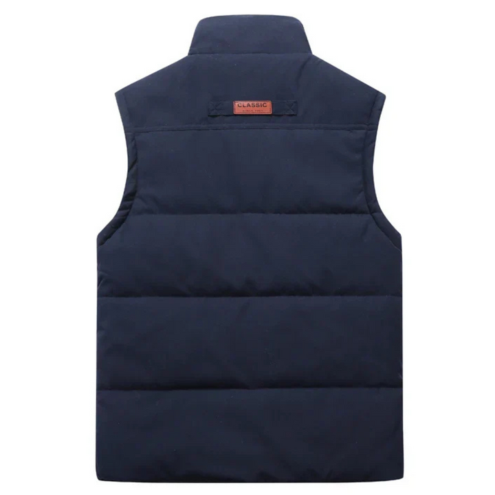 Warm Sleeveless Winter Vest, Functional Front Pockets