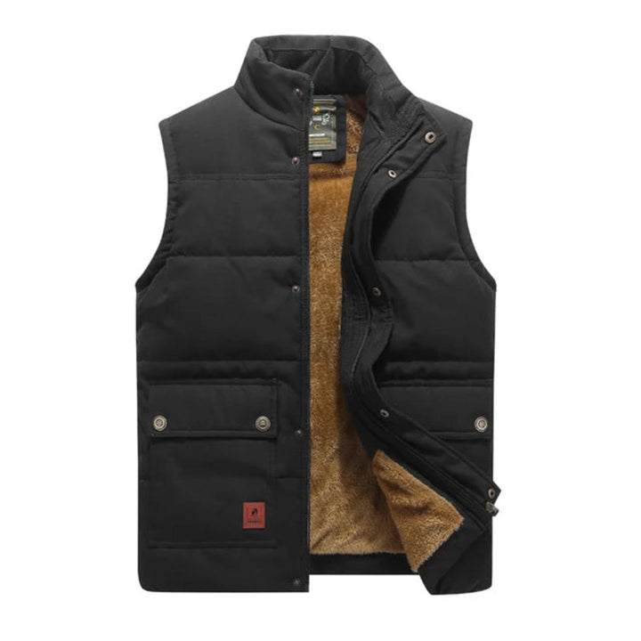Warm Sleeveless Winter Vest, Functional Front Pockets