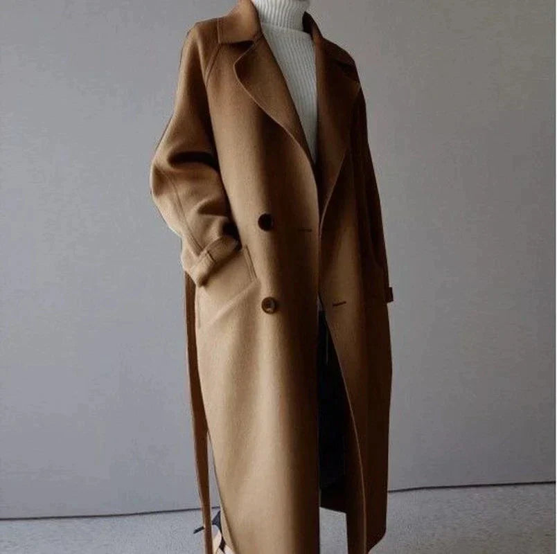 Arcelia™ - Long Wool Trenchcoat