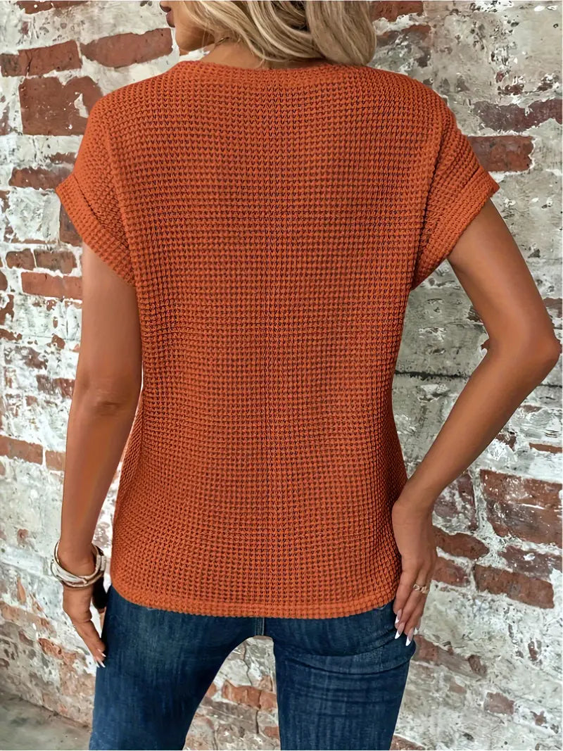 Alexa™ - Knitted Blouse With O-Neck