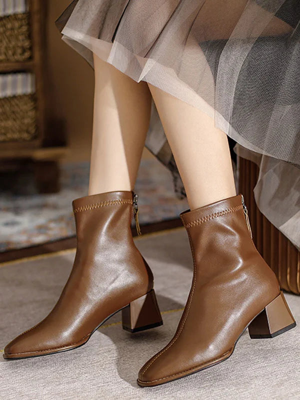 Bottines classiques à fermeture éclair pour femmes | Design élégant