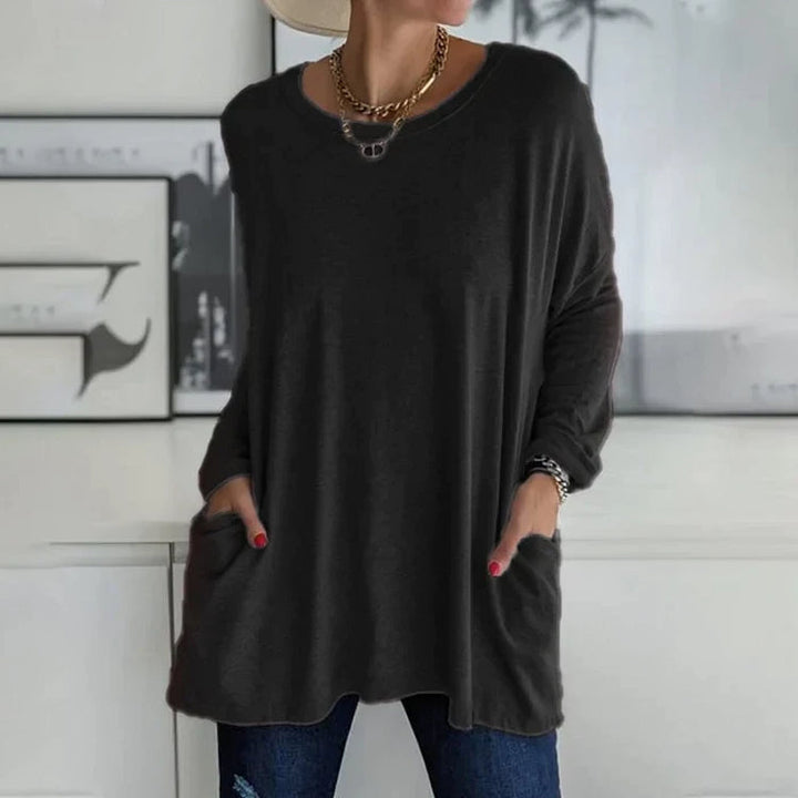 Casual Oversized Sweater, Round Neck
