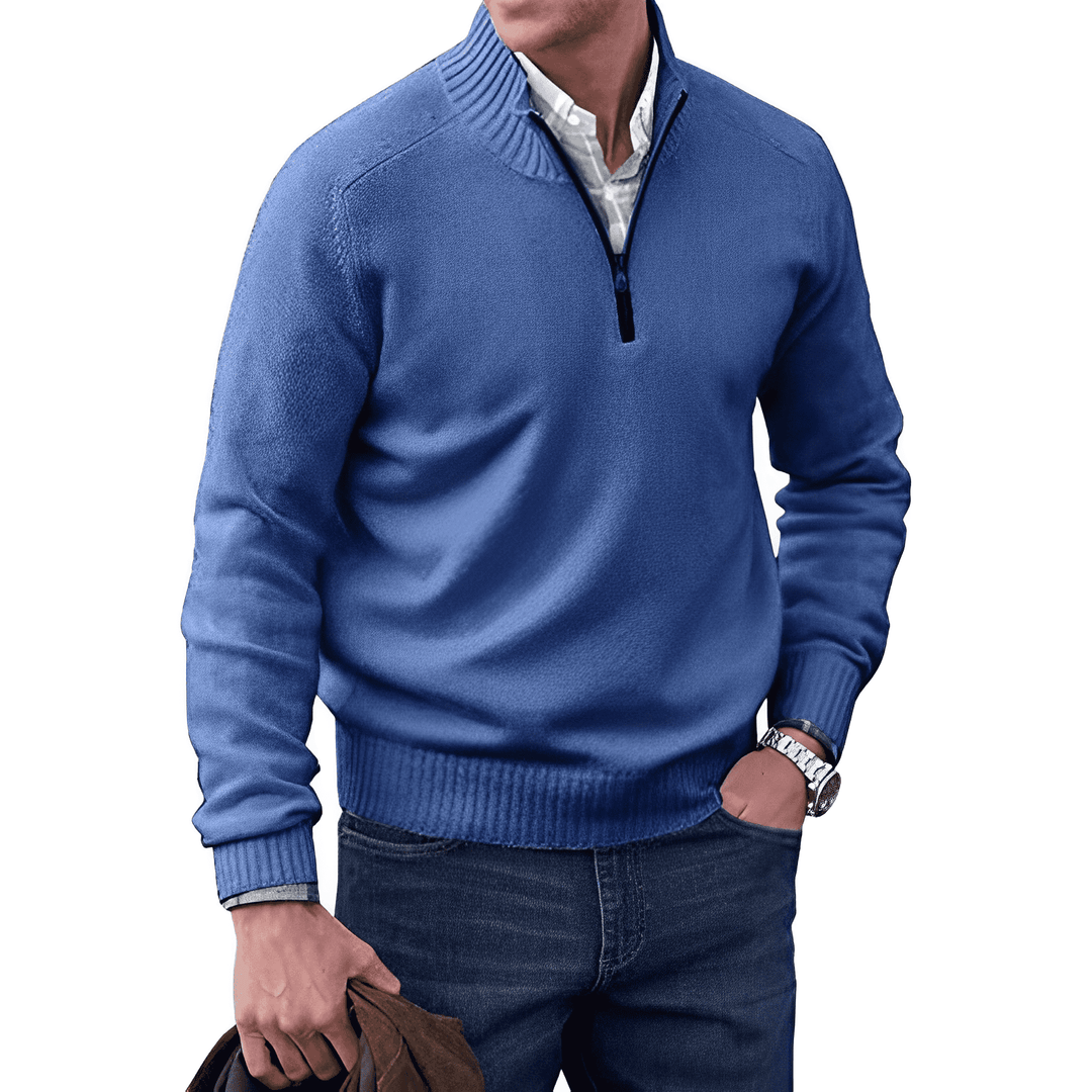 Marvin™ Cashmere Quarter Zip Sweater Cairns Closet