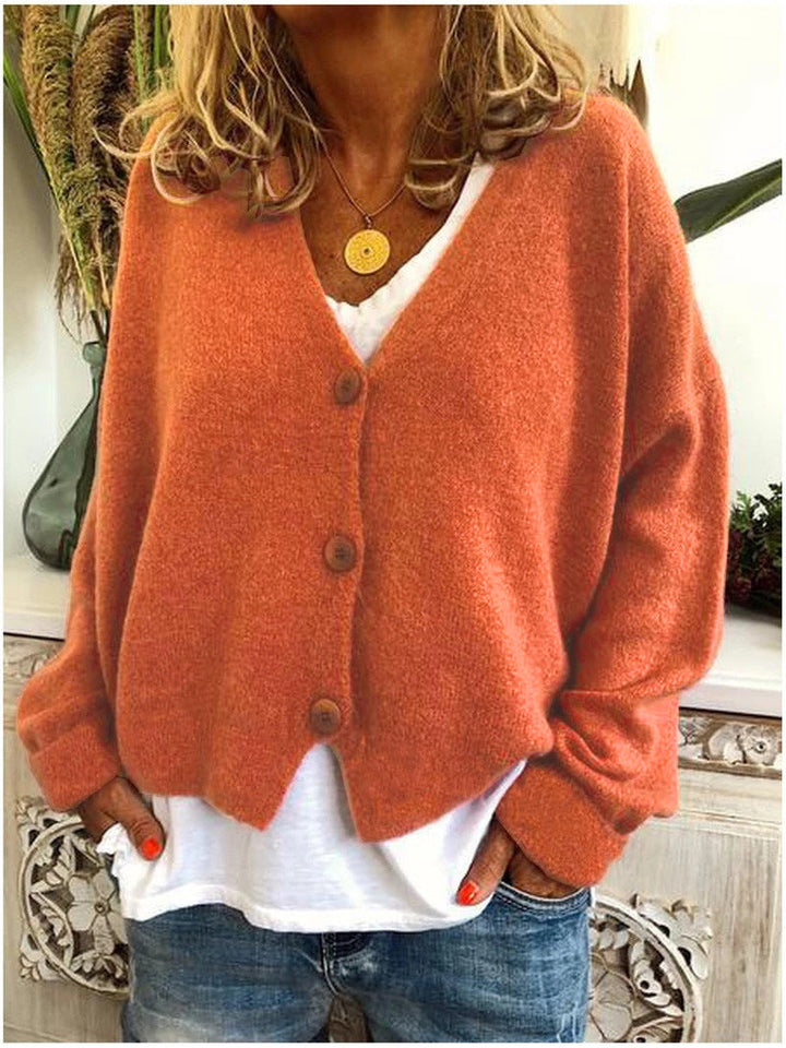 Cozy Women's Cardigan, V-Neck Design
