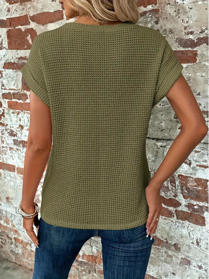 Alexa™ - Knitted Blouse With O-Neck