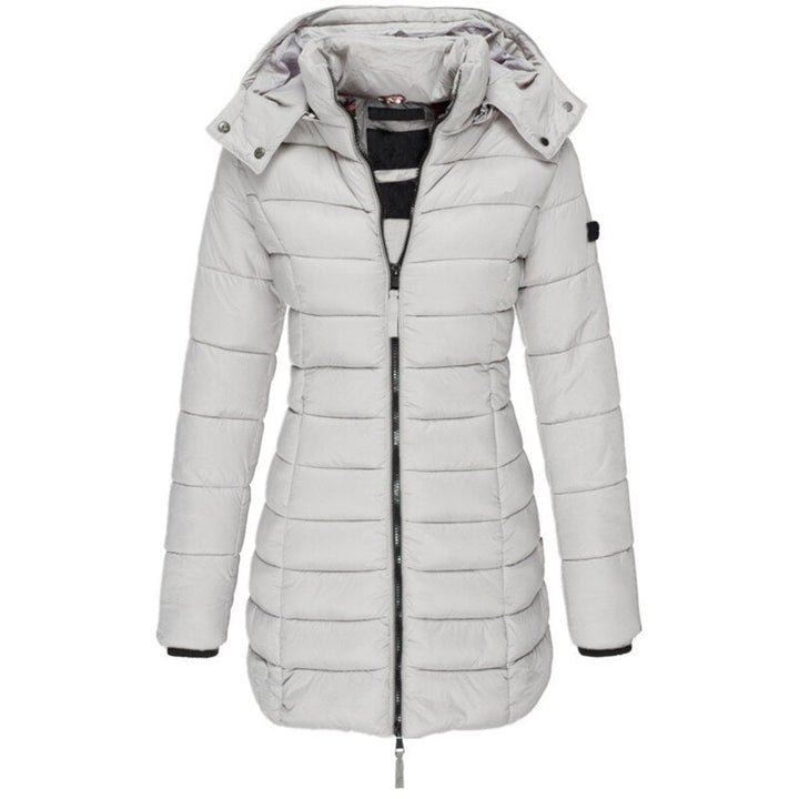 Elisa - The best and coziest down jacket with a hood and zipper Cairns Closet