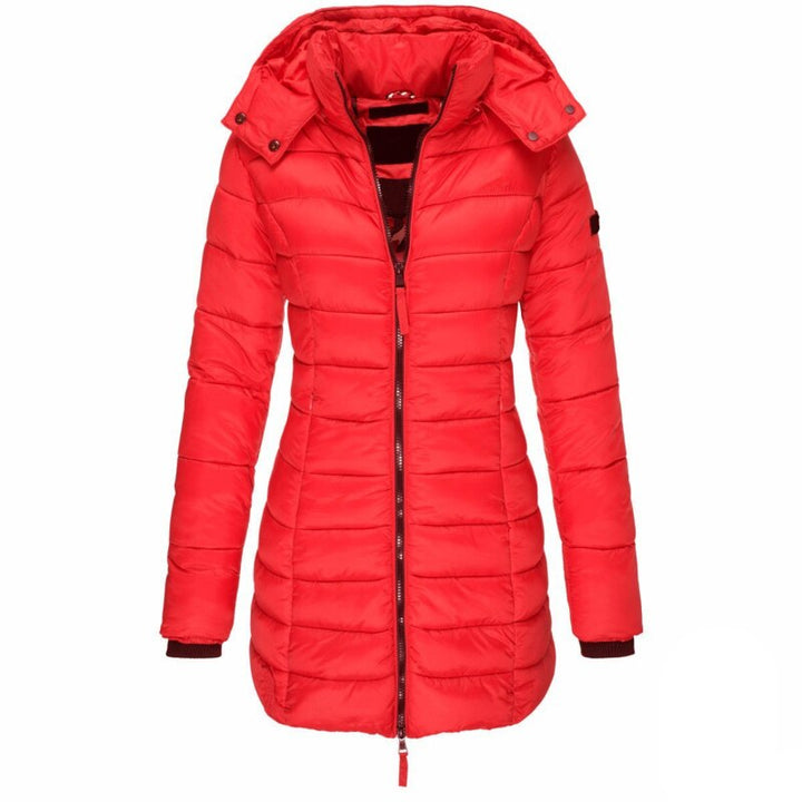 Elisa - The best and coziest down jacket with a hood and zipper Cairns Closet