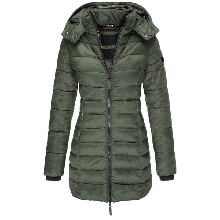 Elisa - The best and coziest down jacket with a hood and zipper Cairns Closet