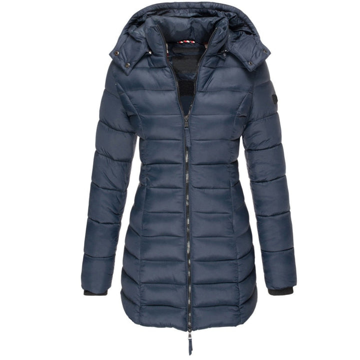 Elisa - The best and coziest down jacket with a hood and zipper Cairns Closet