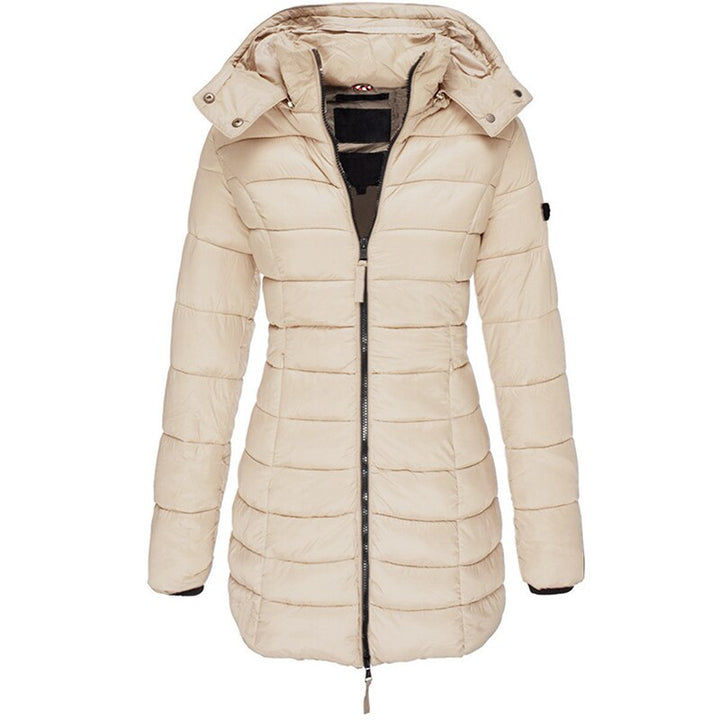 Elisa - The best and coziest down jacket with a hood and zipper Cairns Closet