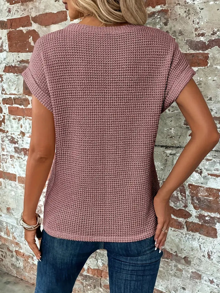 Alexa™ - Knitted Blouse With O-Neck