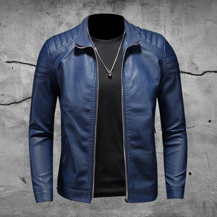 Veste motard élégante pour homme, manches longues