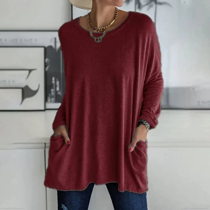 Casual Oversized Sweater, Round Neck