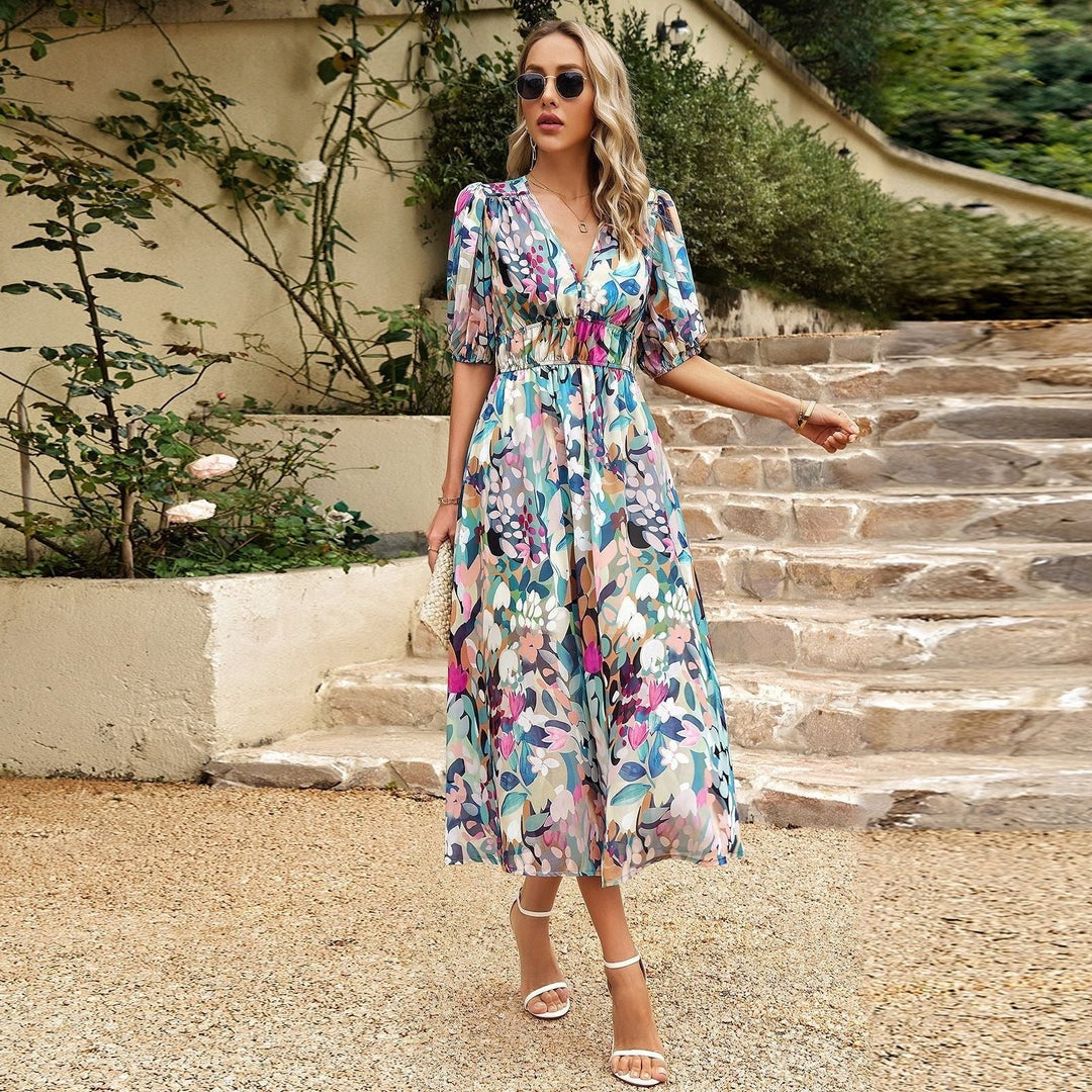 Marjorie™ - Floral Chic Midi Dress Cairns Closet