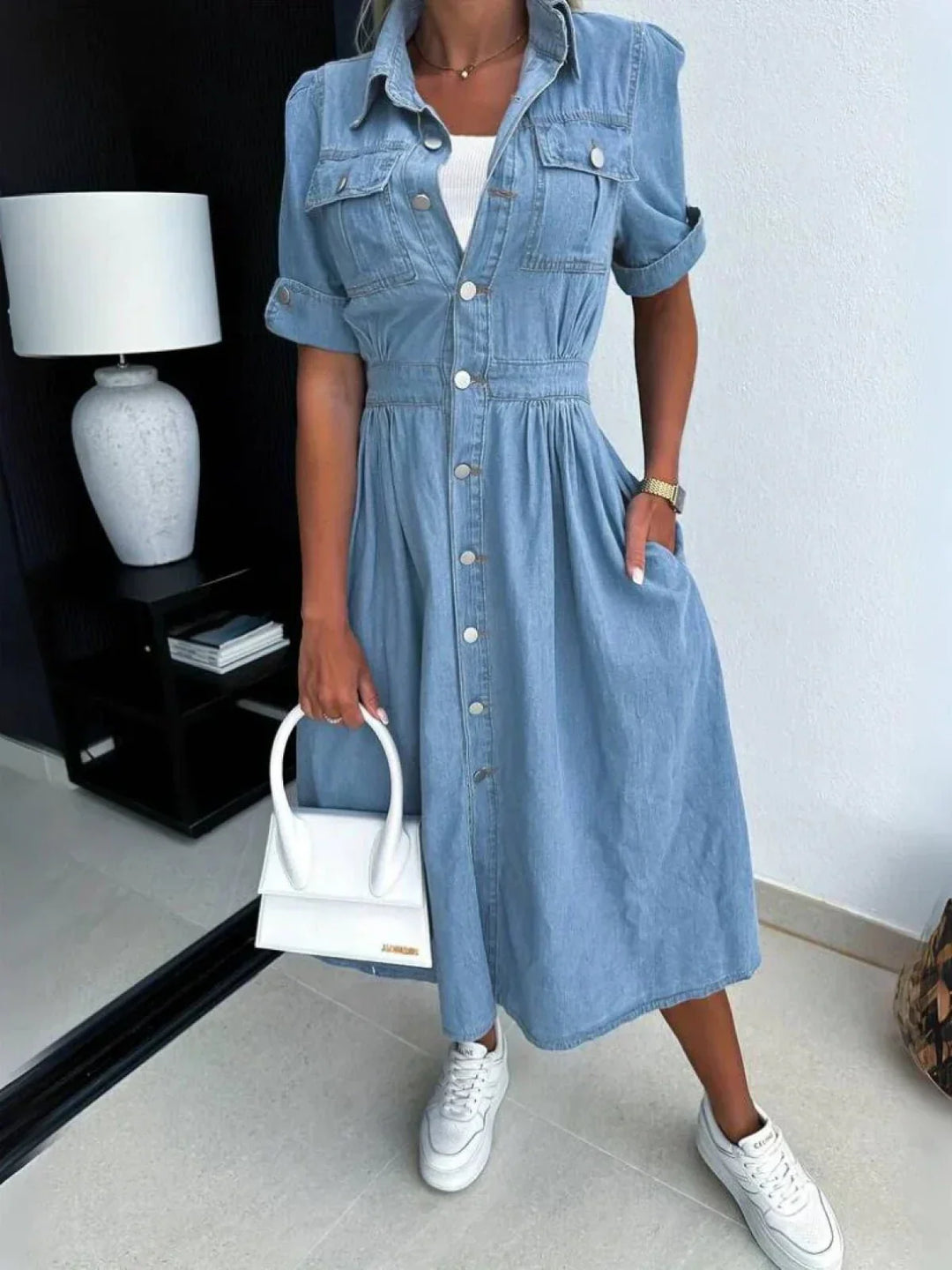 Hanna - Trendy denim dress Cairns Closet