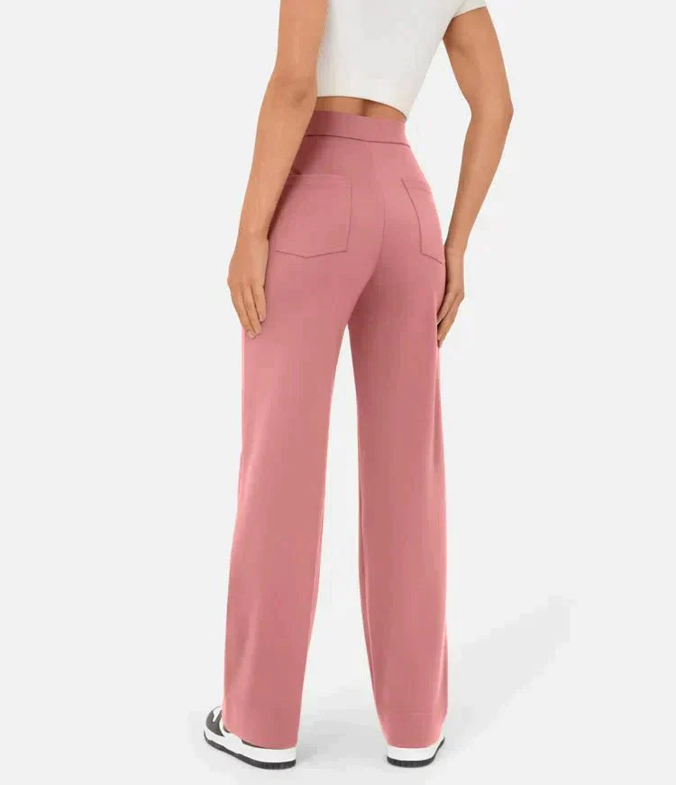 Ariel High-Waisted Elastic Leisure Pants