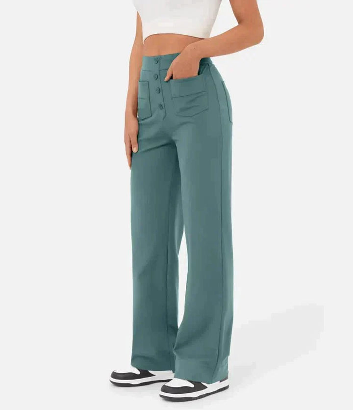 Ariel High-Waisted Elastic Leisure Pants