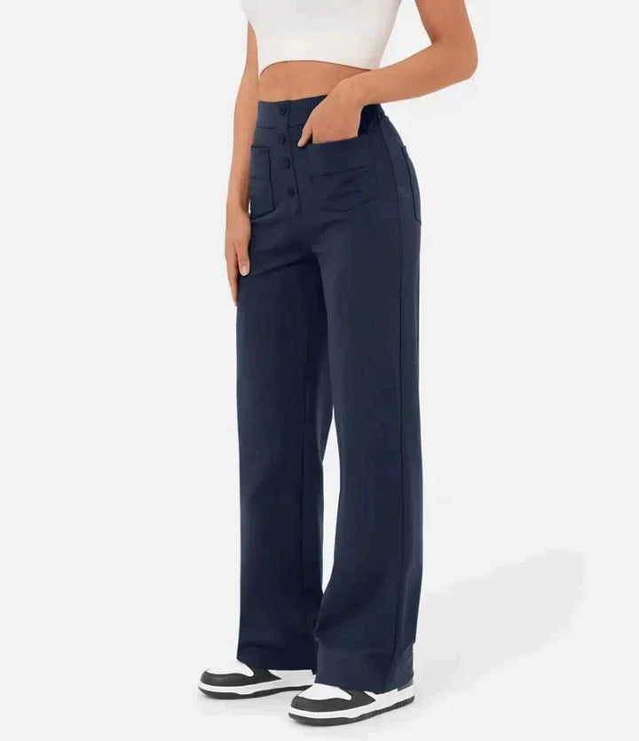 Ariel High-Waisted Elastic Leisure Pants