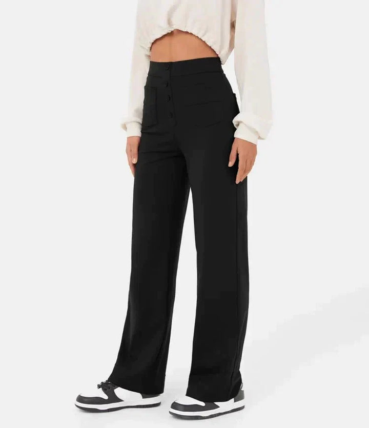 Ariel High-Waisted Elastic Leisure Pants