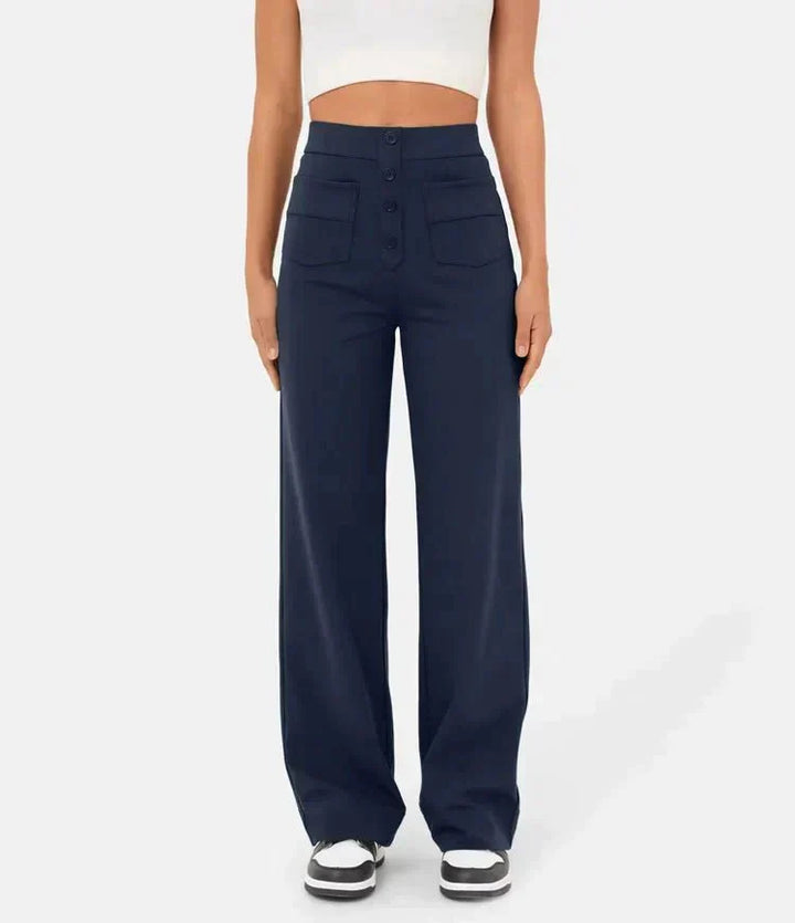 Ariel High-Waisted Elastic Leisure Pants