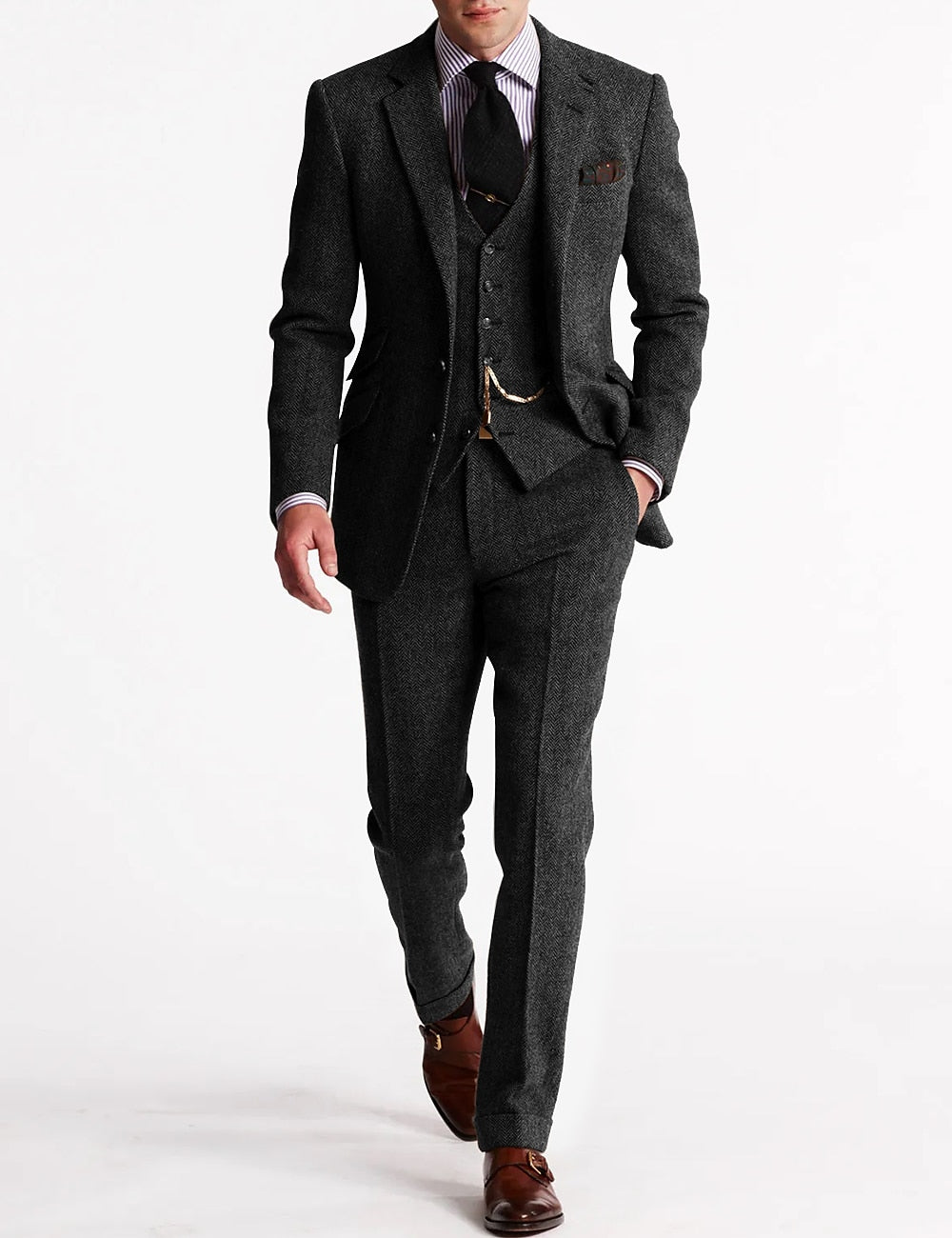 Classic Men's Wedding Suit, Three-Piece