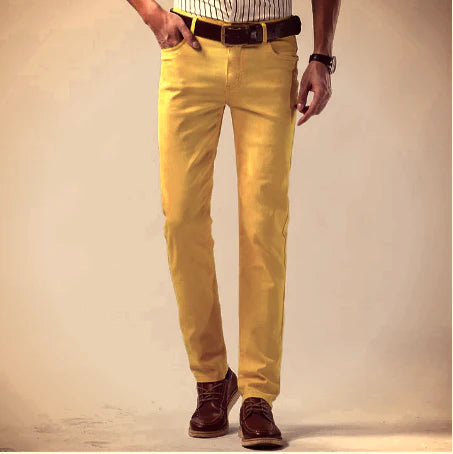 Men's Casual Stretch Pants, Straight Cut