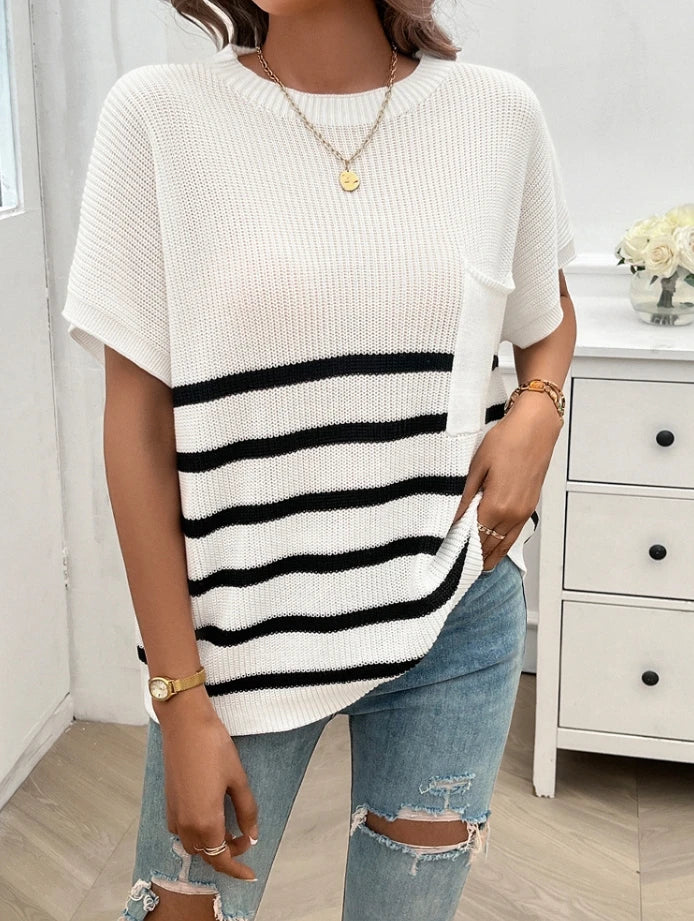 Georgia | O-Neck Striped Sweater