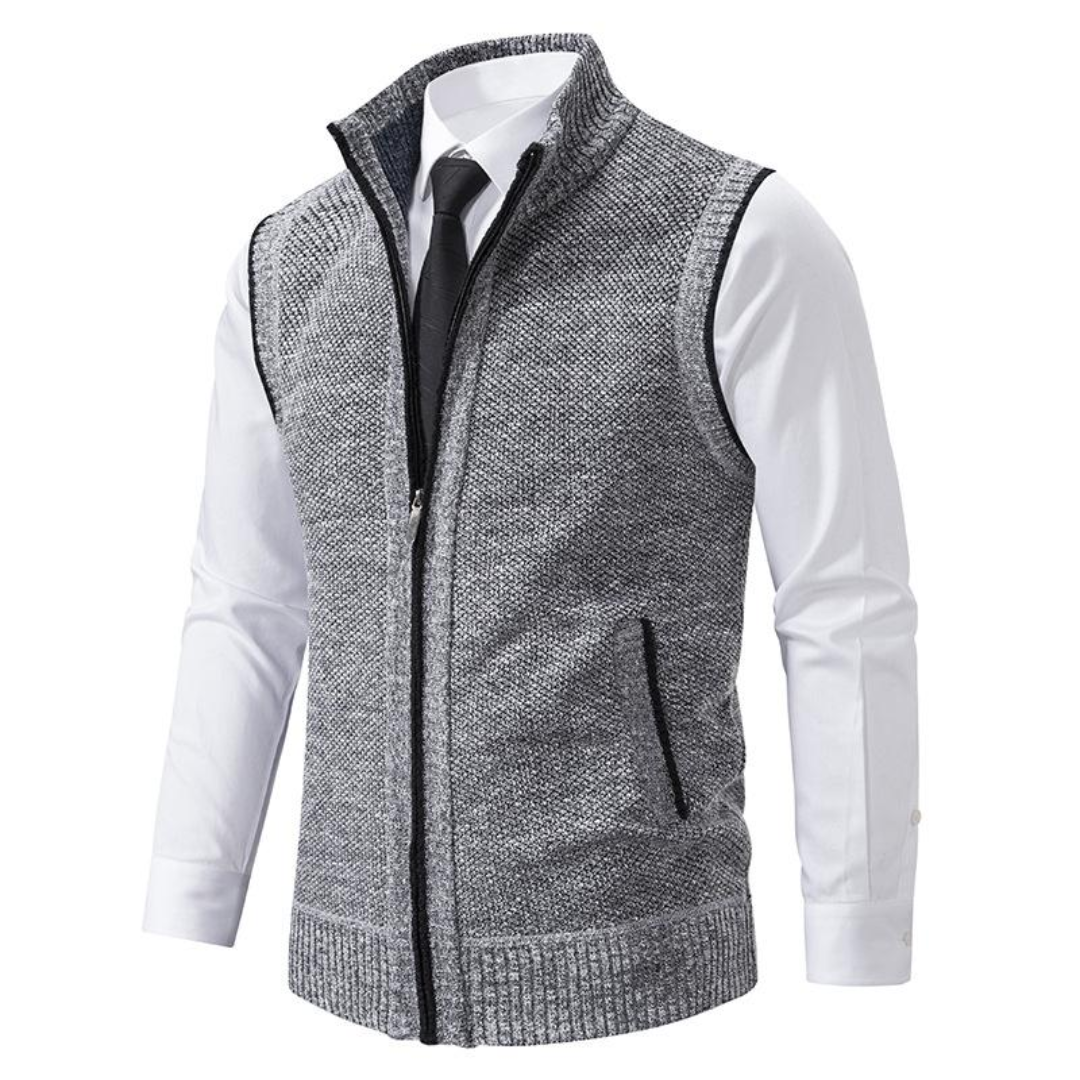 Men’s Sleek Zippered Vest | Sleeveless