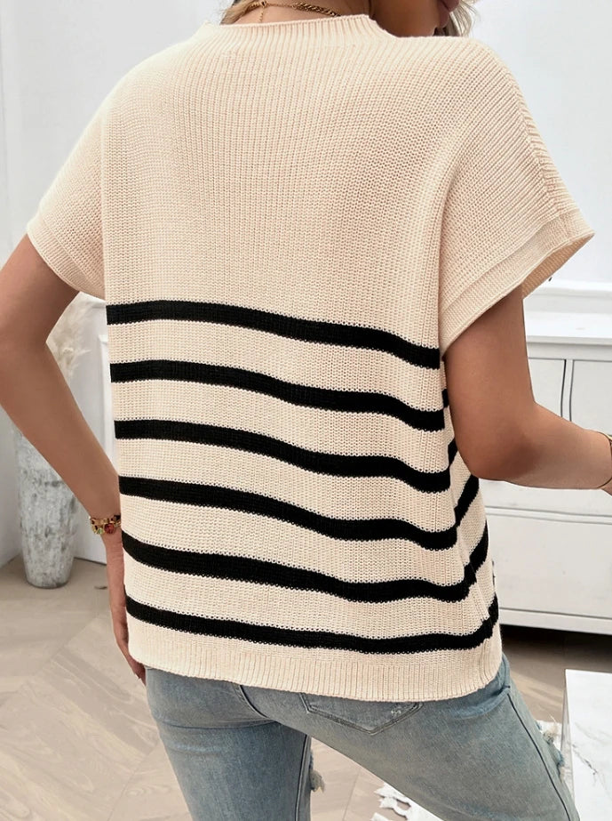 Georgia | O-Neck Striped Sweater