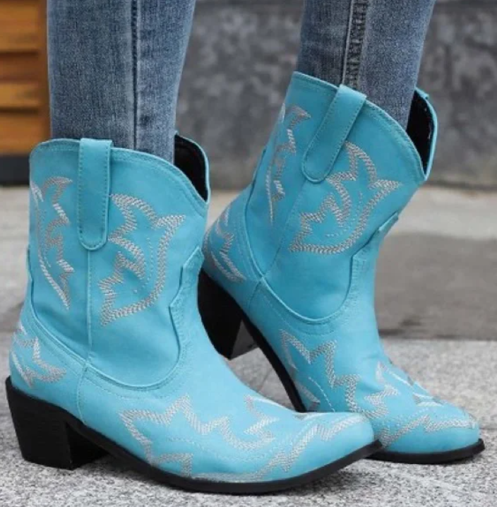 Bottines western brodées pour femmes | Été