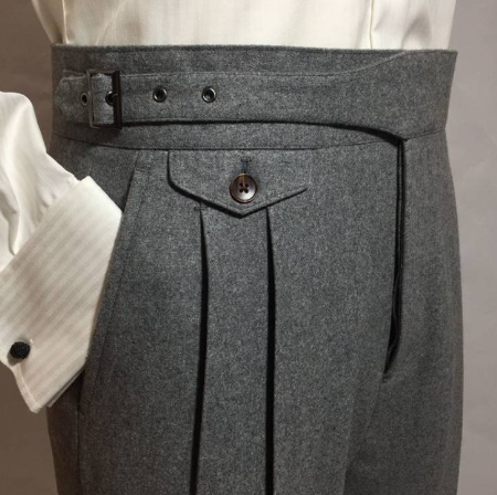 Men's Formal High Waist Pants, Tailored Fit