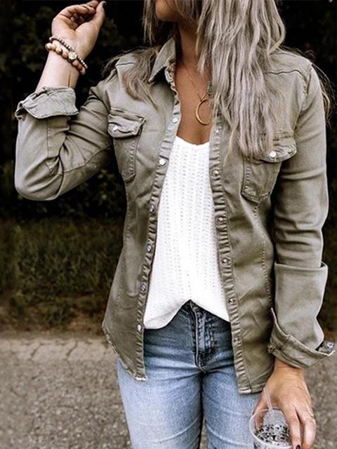 Women’s Stylish Casual Jacket | Button-Up Design