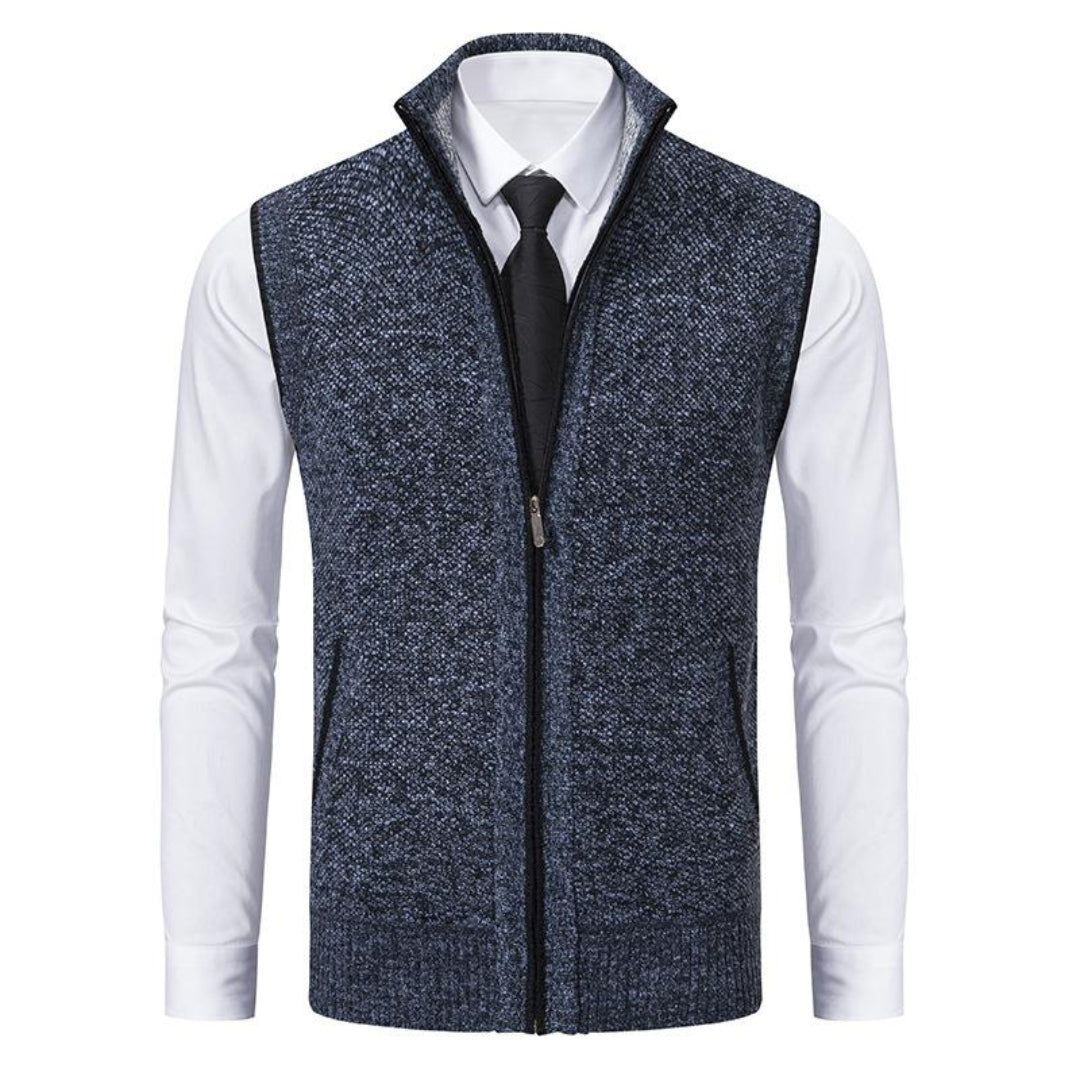 Men’s Sleek Zippered Vest | Sleeveless
