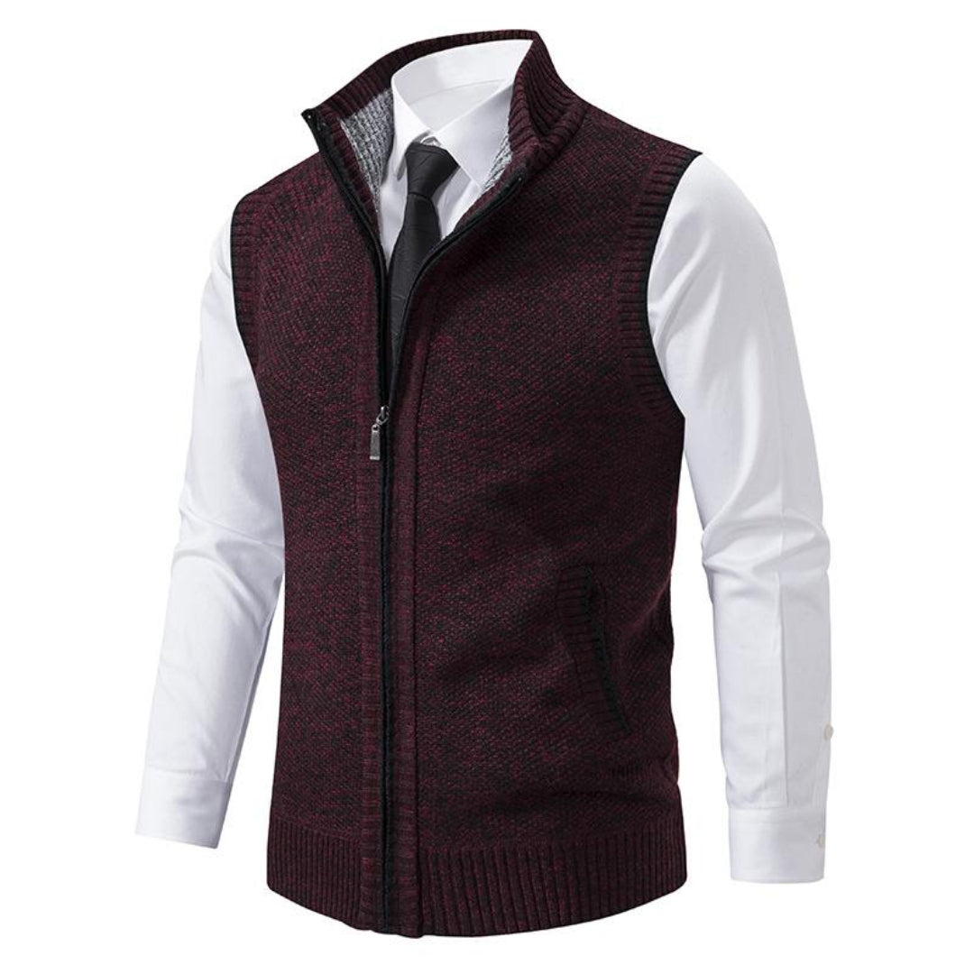 Men’s Sleek Zippered Vest | Sleeveless