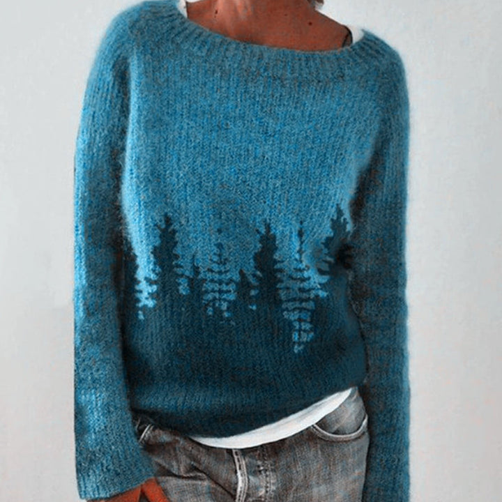 ANITA - Knitted Sweater With Print Cairns Closet