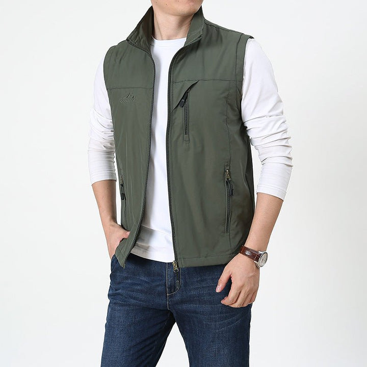 Men’s Stylish Vest, Stand-Up Collar