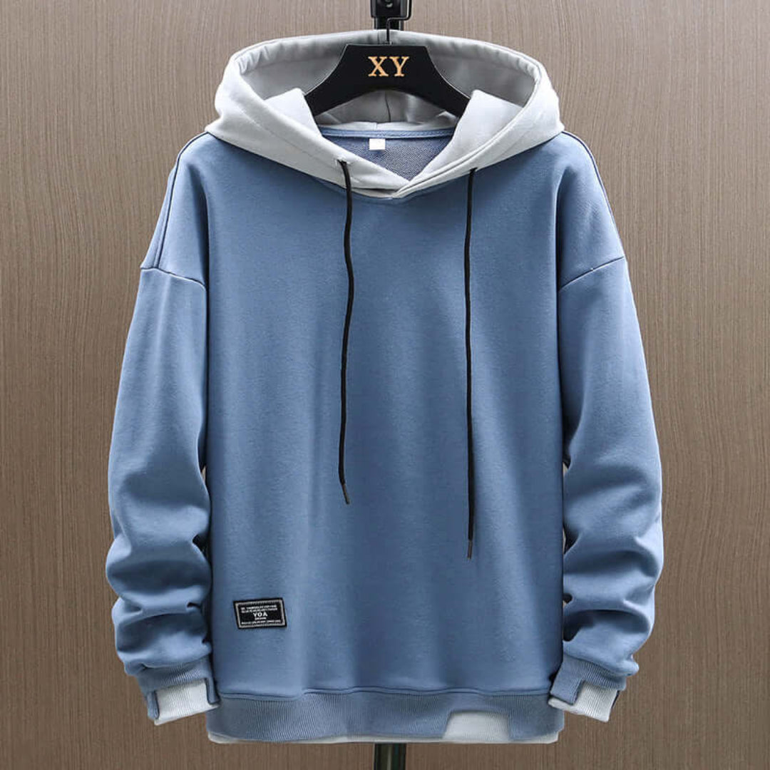 Men's Cozy Two-Tone Hoodie, Warm