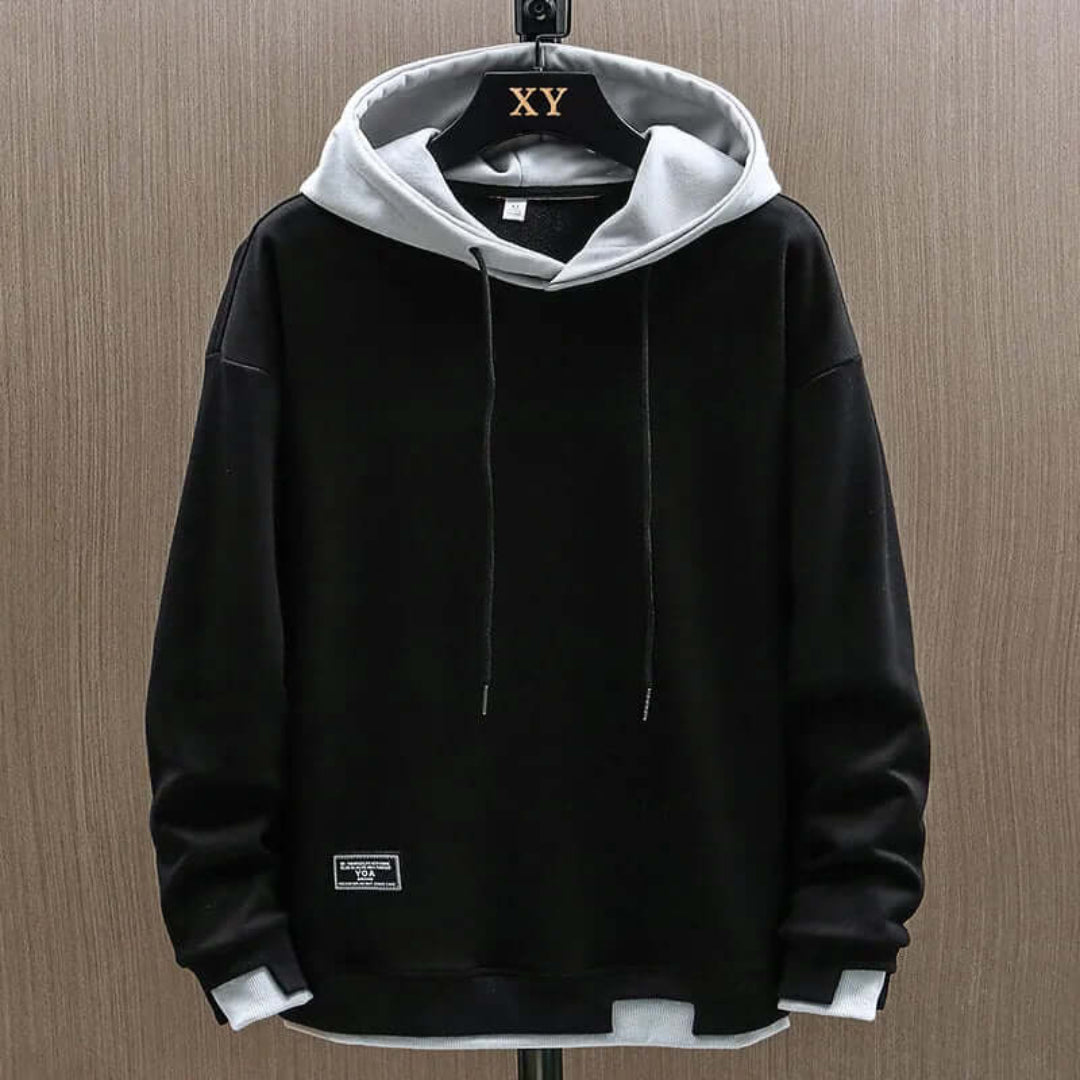 Men's Cozy Two-Tone Hoodie, Warm