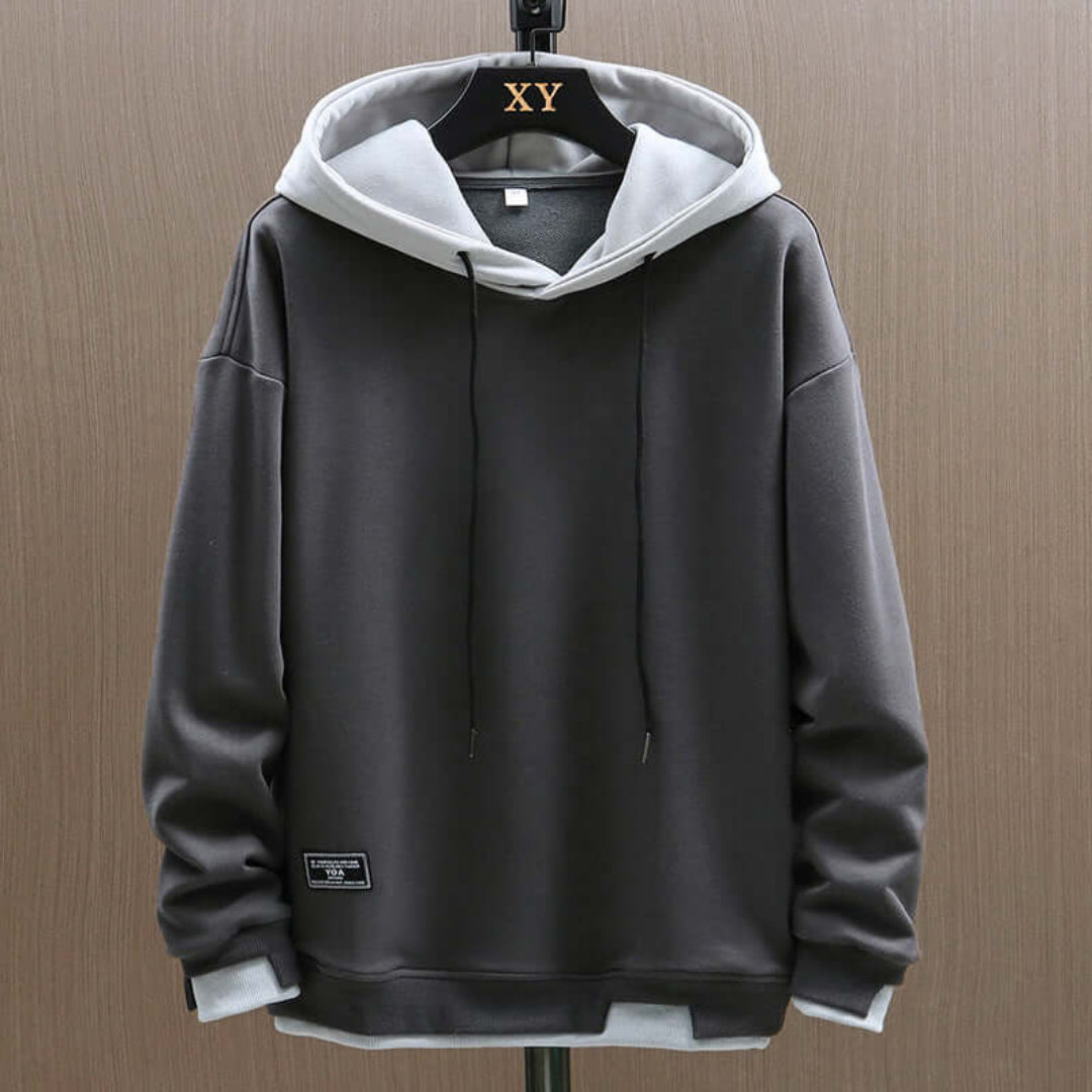 Men's Cozy Two-Tone Hoodie, Warm