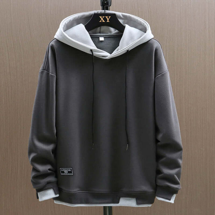 Men's Cozy Two-Tone Hoodie, Warm