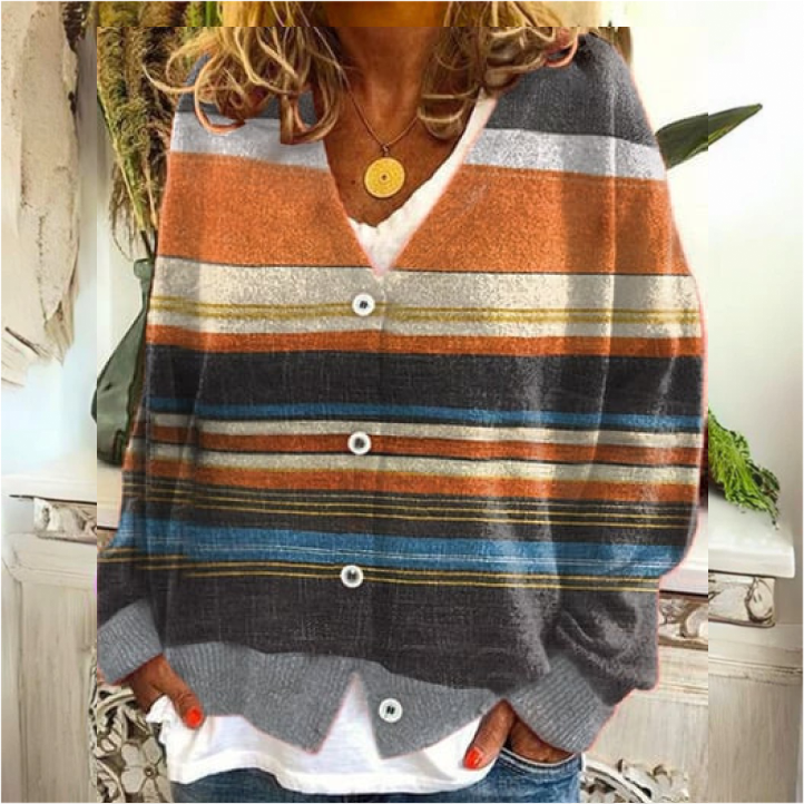 Floral Women's Warm Cardigan, Button Down